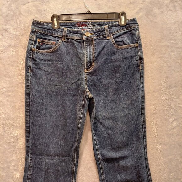 Tommy Hilfiger Hope Boot Jeans Womens Size 12R 32x29 Dark Wash Bootcut logo - Picture 3 of 13